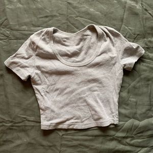 AMERICAN APPAREL: Grey Crop Top